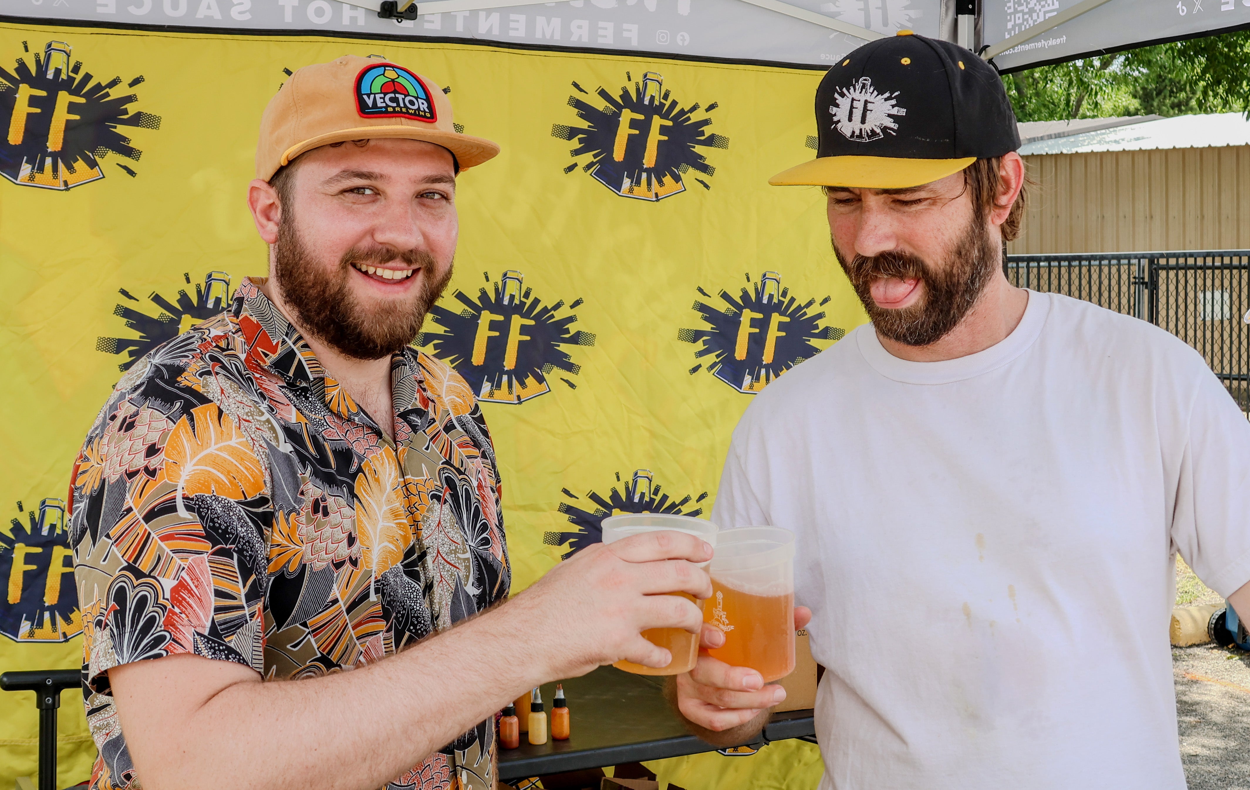 Taylor and Chad enjoying a local beer at Parker County Peach Fest