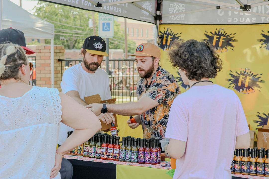 photo of Freaky Ferments owners at the Parker County Peach festival